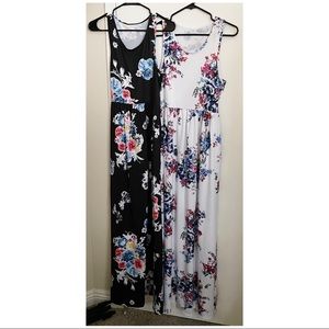 2 Floral Maxi Dresses with Pockets!